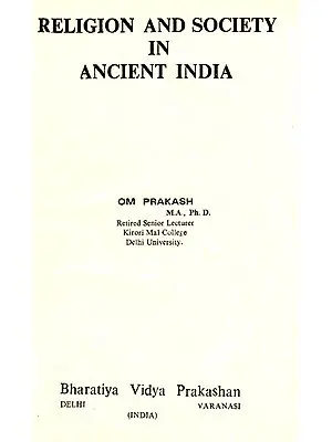 Religion and Society in Ancient India (An Old And Rare Book)