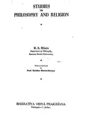 Studies in Philosophy and Religion (An Old and Rare Book)