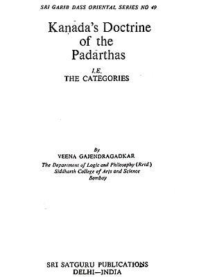 Kanada's Doctrine of the Padarthas  (An Old Book)