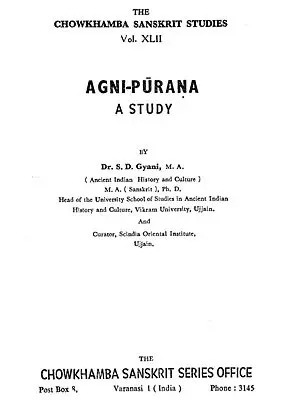A Study of Agni-Purana (An Old and Rare Book)