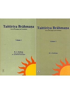 Taittiriya Brahmana Sanskrit Text with English Translation (Set of 2 Volumes)