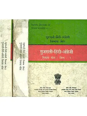 गुजराती - हिंदी - अंग्रेजी : Gujarati, Hindi and English Dictionary in Set of 3 Volumes (Very Old and Rare Book)