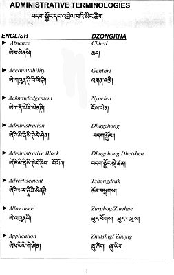 A New Method English - Dzongkha Dictionary (An Old and Rare Book ...