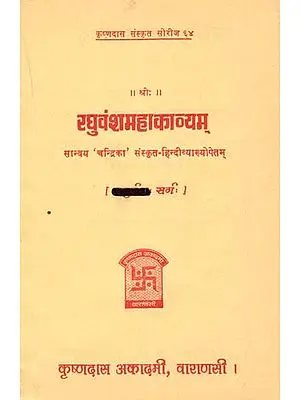रघुवंशमहाकाव्यम् (त्रयोदश सर्ग) - Raghuvansa Mahakavyam- Canto - 13 (An old and Rare Book)