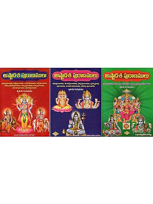 అష్టాదశ పురాణములు: Asthadasa Puranamulu in Telugu (Set of 3 Volumes)