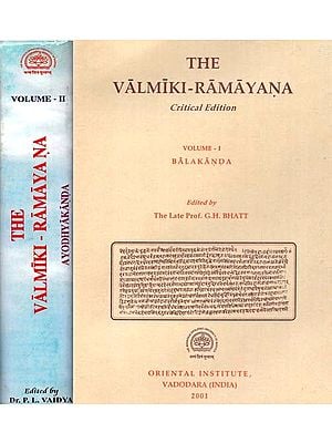 The Valmiki - Ramayana: Critical Edition (Set of 2 Volumes) (An Old and Rare Book)