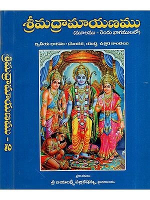 శ్రీమద్రామాయణము: Srimad Ramayanam in Telugu (Set of 2 Volumes)