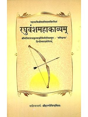 महाकविश्रीकालिदासविरचितं रघुवंशमहाकाव्यम्- Raghuvamsa Mahakavyam of Kalidasa (With A Commentary Called Sanjivani By Mallainatha and Maniprabha Hindi Commentary)