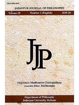 Jadavpur Journal of Philosophy Volume-29 Number-1 (English) 2019-20