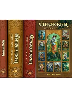 श्रीमद्कृष्णद्वैपायनवेदव्यास प्रणीतम् श्रीमद्भागवतम्- Shrimad Krishna Dwaipayan Vedavyasa Praneeta Shrimad Bhagavatam (Set of 4 Volumes)