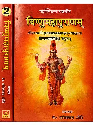 विष्णुमहापुराणम्: Vishnu Purana with the Commentary of Shridhara Swami (Set of 2 Volumes)