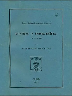 Citations in Sabara-Bhasya (A Study)