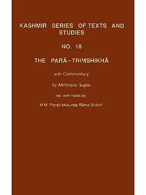 The Para Trimshikha With Commentary of Abhinavagupta