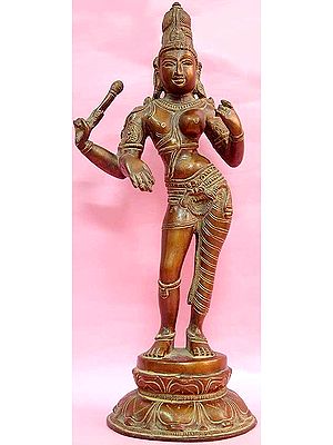 Ardhanarishvara Ashtadhaatu Bronze Statue