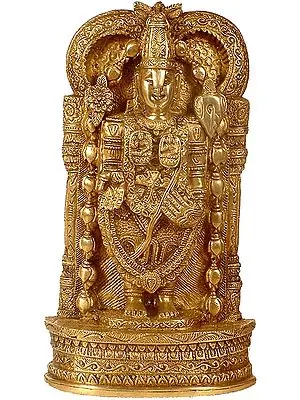 12" Balaji: The Lord of Seven Hills In Brass | Handmade | Made In India