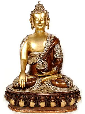 Buddha in the Bhumisparsha Mudra (With the Ashtamangala Carved on His Robe)