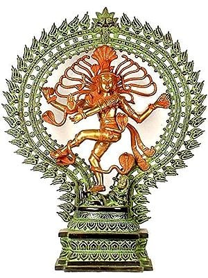 28" The Splendor of Nataraja In Brass | Handmade | Made In India