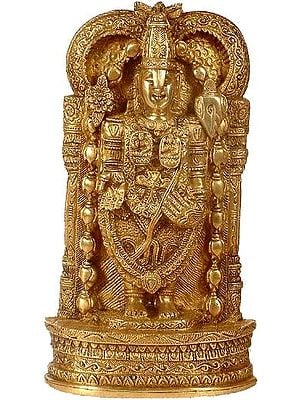 12" Balaji: The Lord of Seven Hills In Brass | Handmade | Made In India