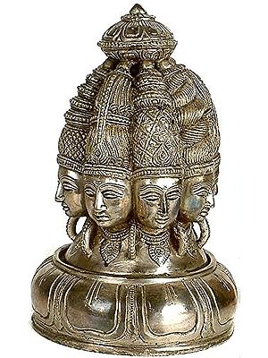 9" Ashta Mukha Linga in Brass | Handmade | Made in India