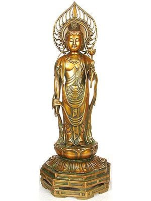 2" Japanese Buddha In Brass | Handmade | Made In India