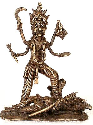 Kali on Shiva (Tribal)