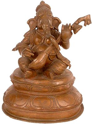 Lord Ganesha with Veena