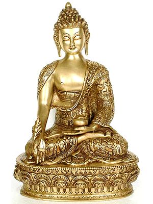 13“藏传佛教医神铜像|手工|印度制造