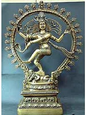Mehrunnisa Handcrafted Dhokra Brass Natraja Ganesha Sculpture MEH2229 