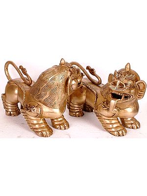 Nepalese Temple Lions