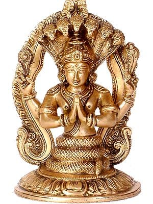 7" Patanjali Statue in Brass | Handmade Patanjali Idol | Made in India