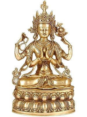 14" The Most Popular Deity of Tibet In Brass | Handmade | Made In India