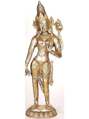 16" The Thrice Bent Goddess In Brass | Handmade | Made In India