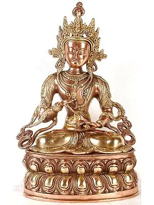 13" (Tibetan Buddhist Deity) Vajrasattva - The Divine Priest In Brass | Handmade | Made In India