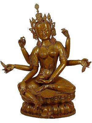 Large Size Vasudhara: The Goddess Who Grants the Boon of Abundance (Tibetan Buddhist Deity)