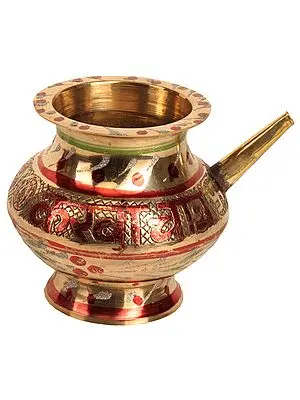 Karva Chauth Ritual Kettle (Sada Suhagan Raho written on Reverse