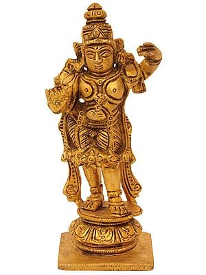 4" Bhagavan Rama - Small Size In Brass | Handmade | Made In India