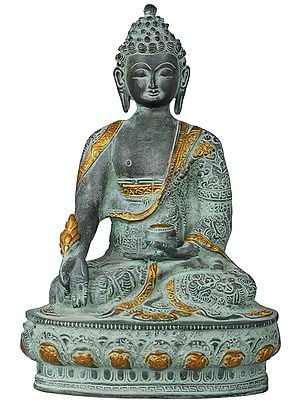 12" Medicine Buddha Brass Sculpture | Handmade | Made in India