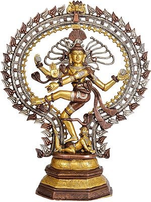 30" The Glory Of Nataraja In Brass | Handmade | Made In India
