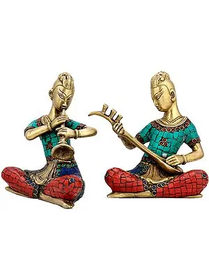 Folk Musicians, Inlaid Duo