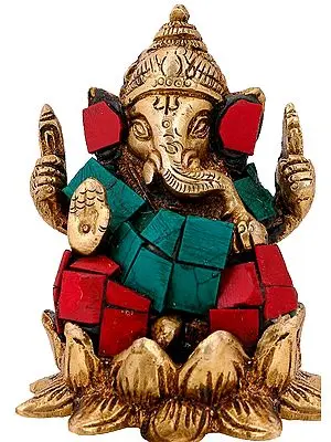 Ganesha Seated Within Unfolding Lotus-petals