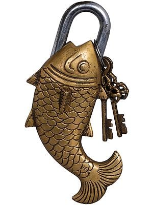 Fish Shaped Brass Lock