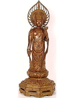 24" Japanese Buddha In Brass | Handmade | Made In India