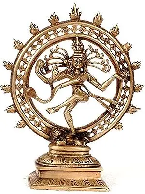 9" Nataraja In Brass | Handmade | Made In India