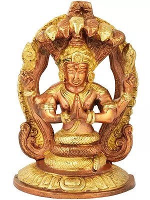 7" Patanjali Statue in Brass | Handmade Patanjali Idol | Made in India