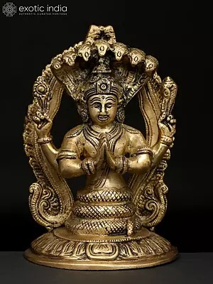 7" Patanjali Statue in Brass | Handmade Patanjali Idol | Made in India