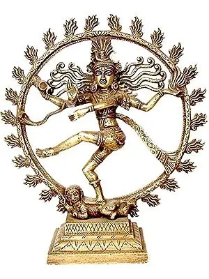 12" Nataraja from Varanasi In Brass | Handmade | Made In India
