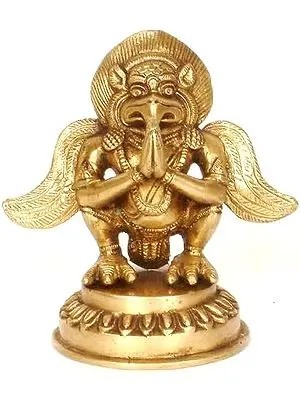 5" Garuda In Brass | Handmade | Made In India