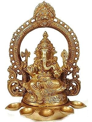 11" For the Auspicious Beginning of Any Enterprise In Brass | Handmade | Made In India