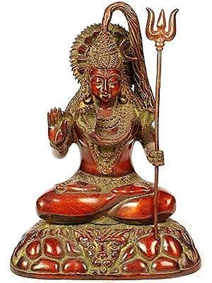 9" Lord Shiva In Brass | Handmade | Made In India