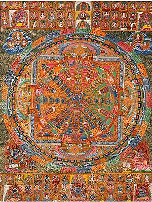 A Large Mandala of Paramasukha Chakrasamvara in Yab Yum